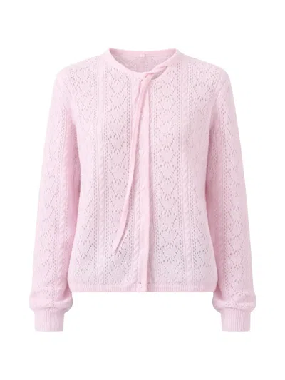 Marco Rambaldi Open-knit Cardigan In Pink