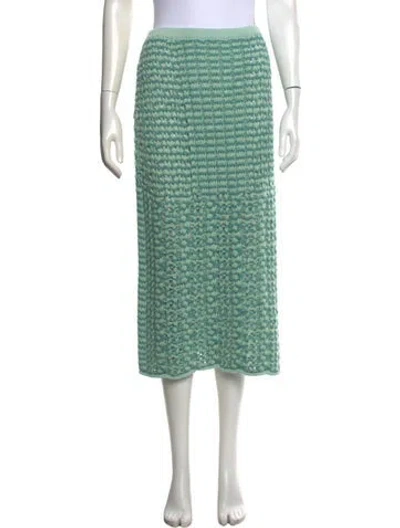 Pre-owned Marco Rambaldi Patterned Midi Length Skirt In Green