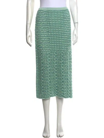 Pre-owned Marco Rambaldi Patterned Midi Length Skirt In Green