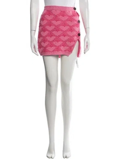 Pre-owned Marco Rambaldi Patterned Mini Skirt In Pink