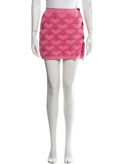 Pre-owned Marco Rambaldi Patterned Mini Skirt In Pink