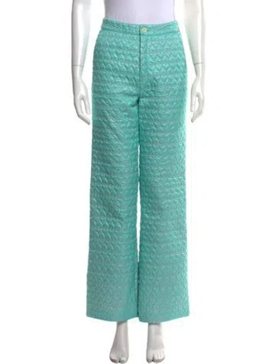 Pre-owned Marco Rambaldi Patterned Wide Leg Pants W/ Tags In Blue