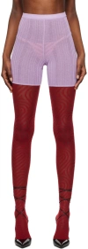 Marco Rambaldi Purple Elasticized Shorts In 03 Liliac