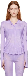 Marco Rambaldi Purple Jacquard Shirt In 03 Liliac