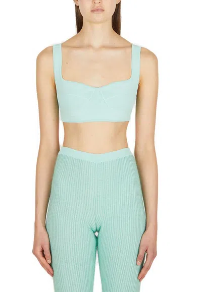Marco Rambaldi Ribbed Knit Top In Green