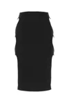 Marco Rambaldi High-waisted Stretch Viscose Skirt With Side Buttons