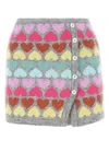 Marco Rambaldi Embroidered Mohair Blend Mini Skirt In Printed