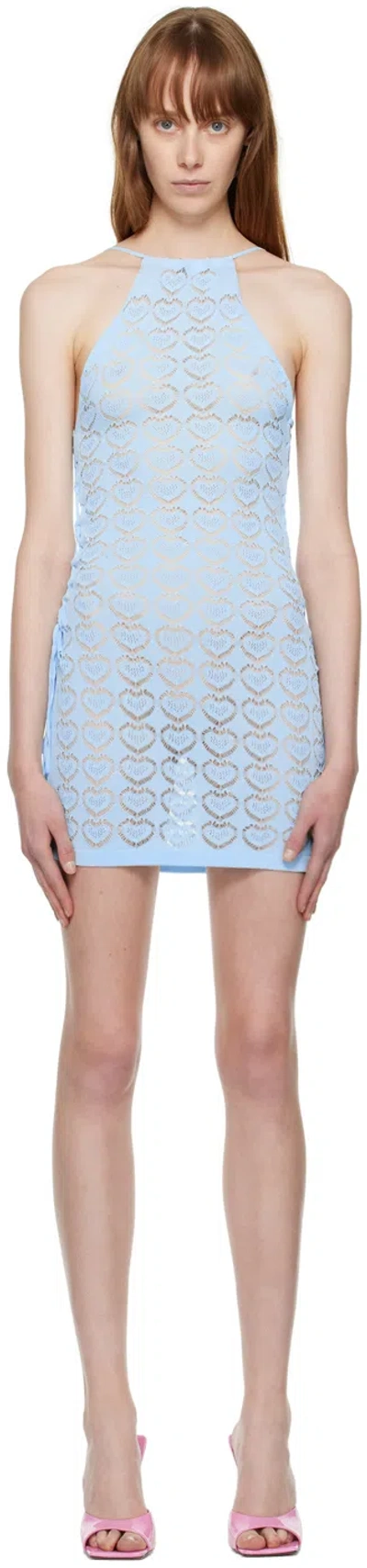 Marco Rambaldi Ssense Exclusive Blue Minidress In 06 Azure