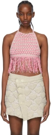 Marco Rambaldi Ssense Exclusive Pink Cotton Tank Top In 14 Rope-fuxia