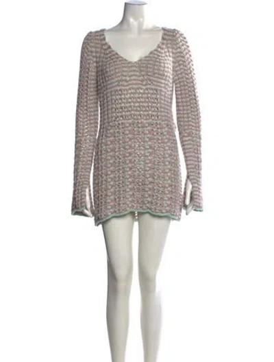 Pre-owned Marco Rambaldi Striped Mini Dress In Multicolor