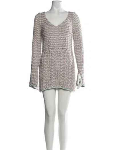 Pre-owned Marco Rambaldi Striped Mini Dress In Multicolor