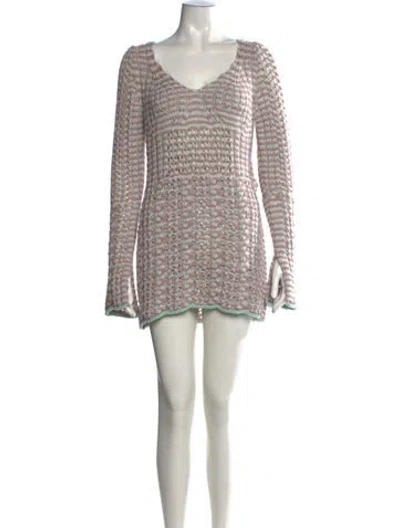 Pre-owned Marco Rambaldi Striped Mini Dress In Multicolor
