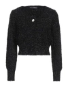 Marco Rambaldi Woman Cardigan Black Size M Viscose, Polyamide