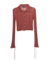 Marco Rambaldi Ribbed Knit Shirt In Brown