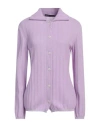 Marco Rambaldi Woman Cardigan Lilac Size S Viscose, Nylon, Mohair Wool, Merino Wool In Purple