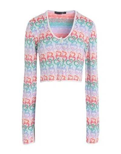 MARCO RAMBALDI MARCO RAMBALDI WOMAN CARDIGAN WHITE SIZE L LINEN, VISCOSE, POLYAMIDE