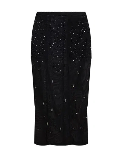 Marco Rambaldi Woman Midi Skirt Black Size Xs Polyamide, Elastane