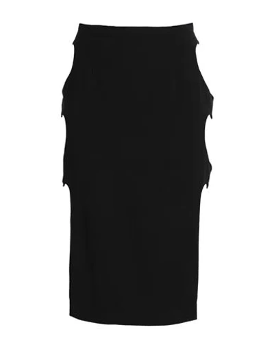 MARCO RAMBALDI MARCO RAMBALDI WOMAN MIDI SKIRT BLACK SIZE S VISCOSE, ELASTANE