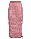 Marco Rambaldi Woman Midi Skirt Pink Size M Linen, Cotton, Polyester In Pink