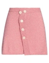 Marco Rambaldi Woman Mini Skirt Pink Size M Viscose, Polyamide In Pink