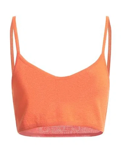 Marco Rambaldi Woman Top Orange Size S Viscose, Polyamide