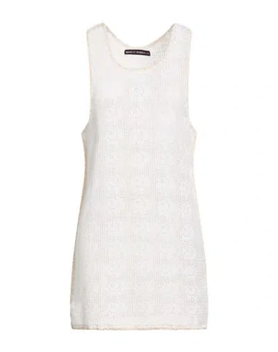 Marco Rambaldi Woman Top White Size L Viscose, Polyamide In Neutral