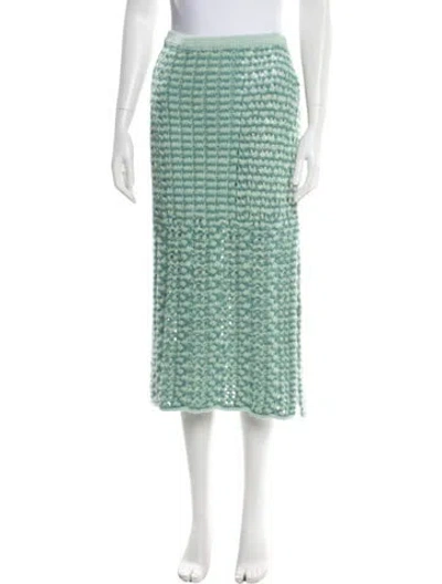 Pre-owned Marco Rambaldi Wool Midi Length Skirt W/ Tags In Green