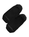 Marcoliani Invisible Touch Solid No-show Socks In Black