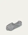 Marcoliani Invisible Touch Solid No-show Socks In Gray