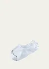 Marcoliani Invisible Touch Solid No-show Socks In White