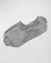 Marcoliani Invisible Touch Solid No-show Socks In Gray