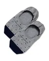 Marcoliani Invitouch Polka Dot No-show Socks In Gray