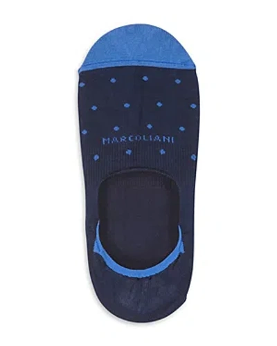 Marcoliani Invitouch Polka Dot No-show Socks In Navy