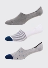 Marcoliani Men's 3-pack Invisible Socks In Multi
