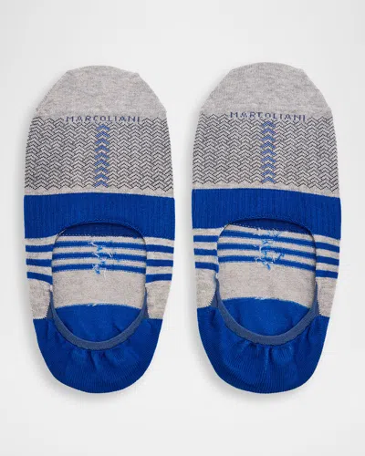 Marcoliani Men & Apos;s Invisible Touch Cotton No-show Socks In Blue