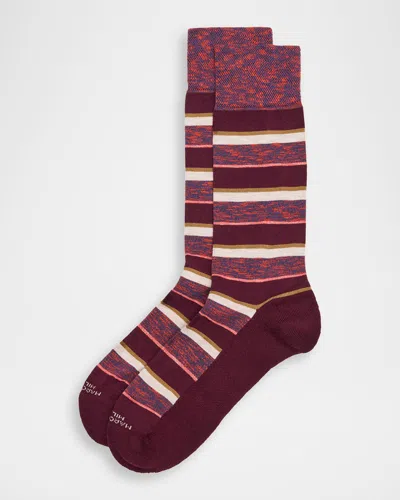 Marcoliani Men & Apos;s Multi-stripe Crew Socks