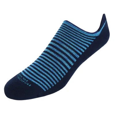 Marcoliani Men's Cushioned Palio Stripe Invisible Sneaker Sock (1 Pair) In Multi