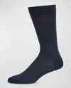 Marcoliani Men's Fresh Of Modal Crew Socks In Navy