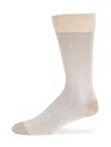 Marcoliani Men's Fresh Of Modal Micro Pindot Socks In Beige