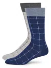 Marcoliani Men's Grid Classic Socks Set, 2-pack In Multi