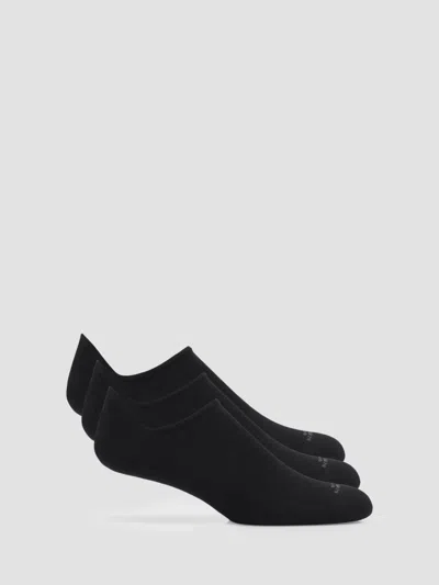 Marcoliani Men's Invisible No-show Socks 3-pack In Black