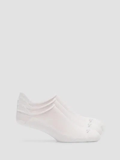 Marcoliani Men's Invisible No-show Socks 3-pack In White