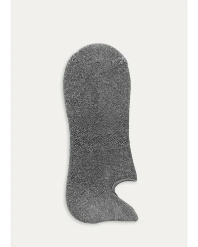 Marcoliani Men's Invisible Sneaker Pima Cotton No-show Socks In Gray