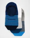 Marcoliani Men's Invisible Touch Pima Cotton 3-pack No-show Socks In Multi
