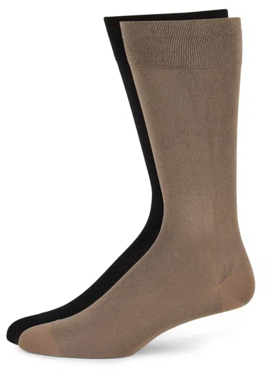 Marcoliani Men's Mid-length Socks Set, 2-pack In Multi