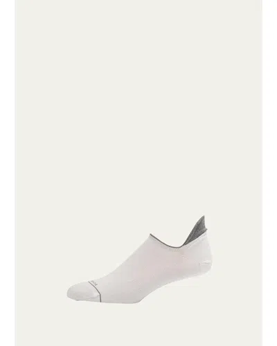 Marcoliani Men's No-show Sneaker Socks In White