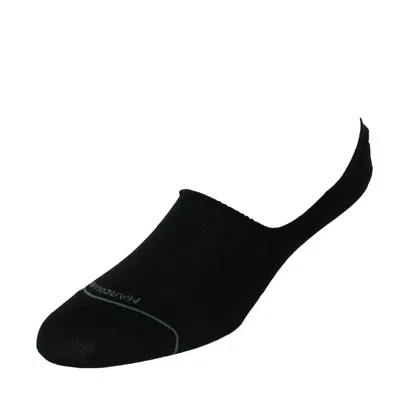Marcoliani Men's Pima Cotton Solid Invisible Touch Sock Liners In Black