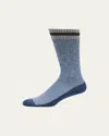 Marcoliani Wool Dress Socks In Light Blue Denim
