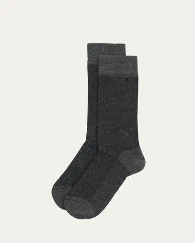 Marcoliani Men's Sneaker Socks In Flannel Grey