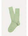 Marcoliani Men's Solid Crew Socks In Brown